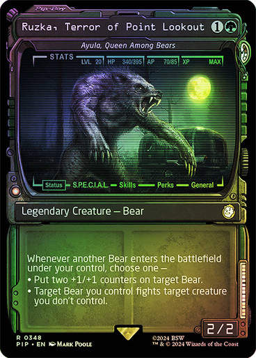 Ayula, Queen Among Bears (pip) (348) / Showcase Foil