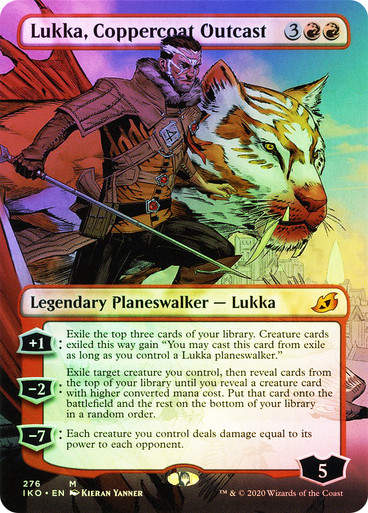 Lukka, Coppercoat Outcast (IKO) (276) / Borderless / Foil