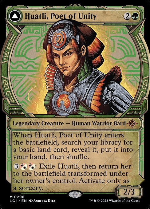 Huatli, Poet of Unity // Roar of the Fifth People (lci) / Showcase — cara 1 de 2