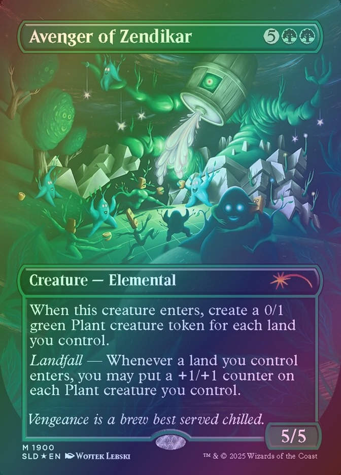 Avenger of Zendikar (SLD) (1900) / Borderless / Rainbow Foil