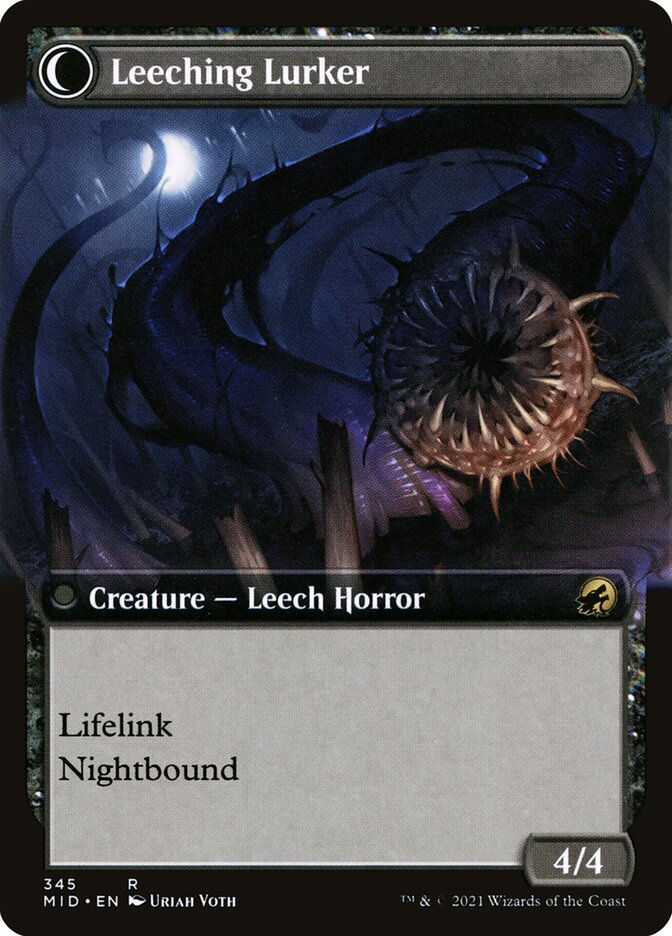 Curse of Leeches // Leeching Lurker (MID) (345) / Extended Art — cara 2 de 2