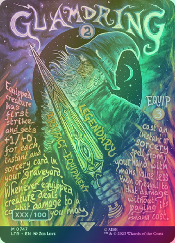 Glamdring (LTR) (747z) / Borderless / Double Rainbow Foil
