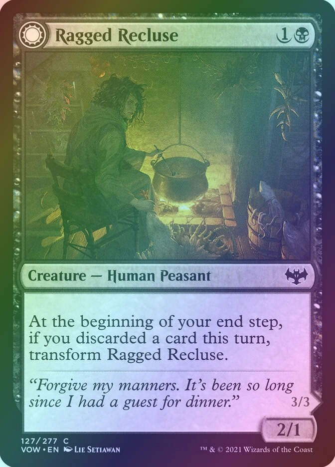 Ragged Recluse // Odious Witch (VOW) (127) / Foil