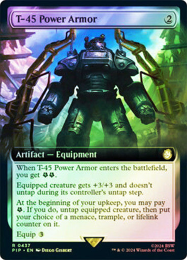 T-45 Power Armor (pip) (437) / Extended Art Foil