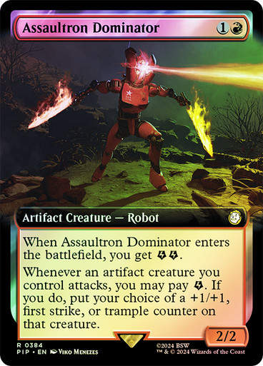 Assaultron Dominator (pip) (384) / Extended Art Foil