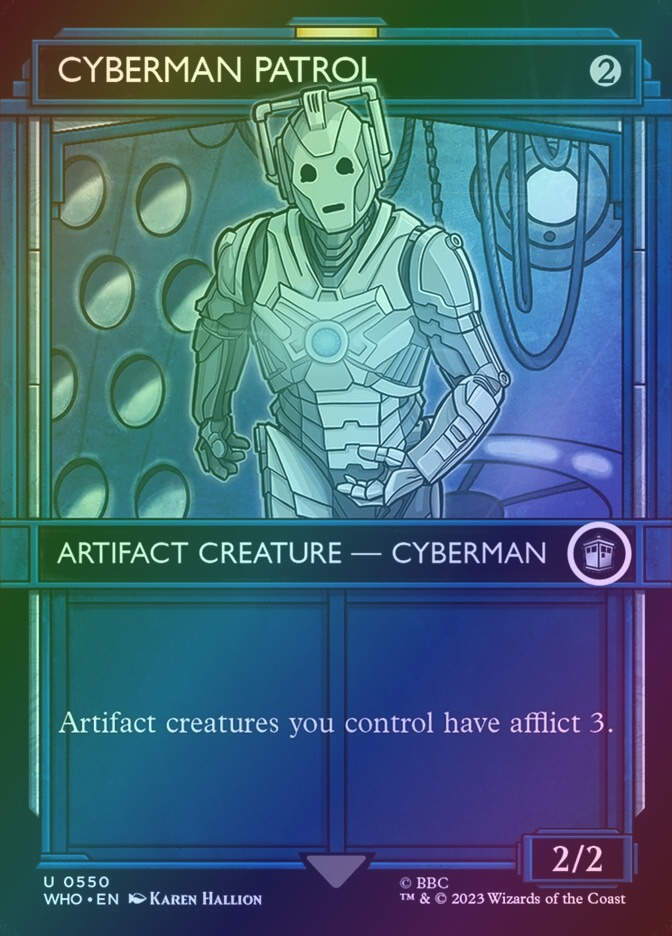 Cyberman Patrol (WHO) (550) / Borderless / Showcase / Foil