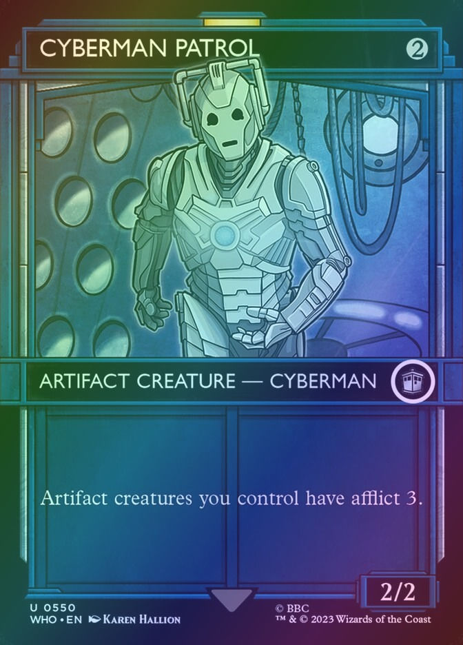 Cyberman Patrol (WHO) (550) / Borderless / Showcase / Foil