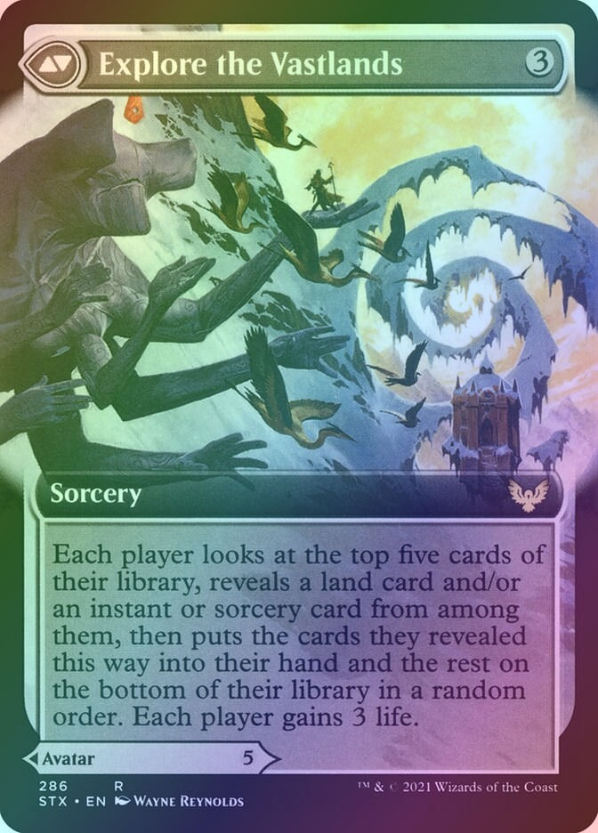 Wandering Archaic // Explore the Vastlands (STX) (286) / Extended Art / Foil — cara 2 de 2