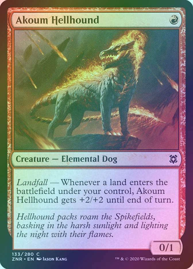 Akoum Hellhound (ZNR) (133) / Foil