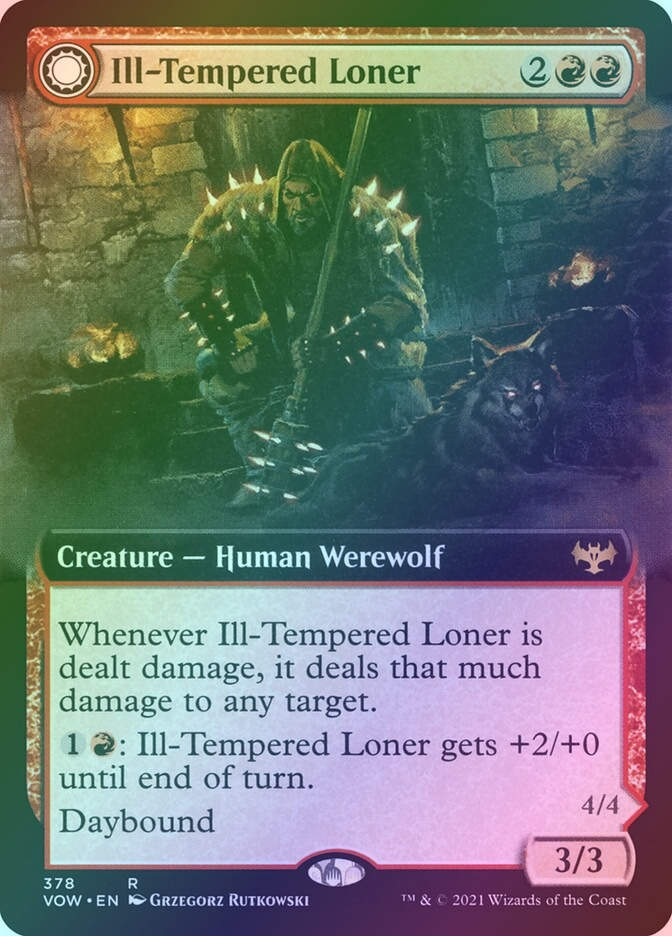 Ill-Tempered Loner // Howlpack Avenger (VOW) (378) / Extended Art / Foil