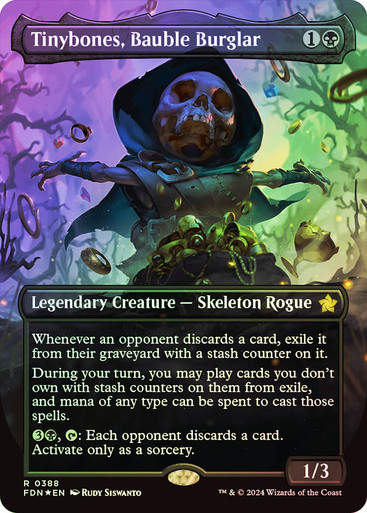 Tinybones, Bauble Burglar (FDN) (388) / Mana Foil / Borderless