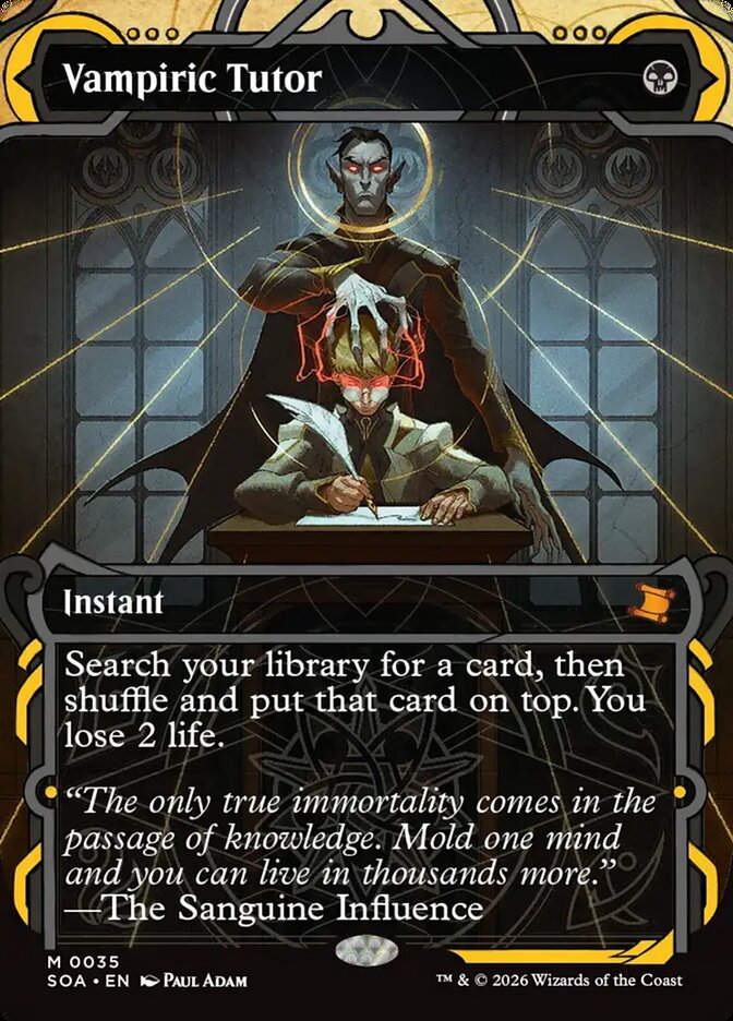 Vampiric Tutor (SOA) (35) / Borderless / Showcase