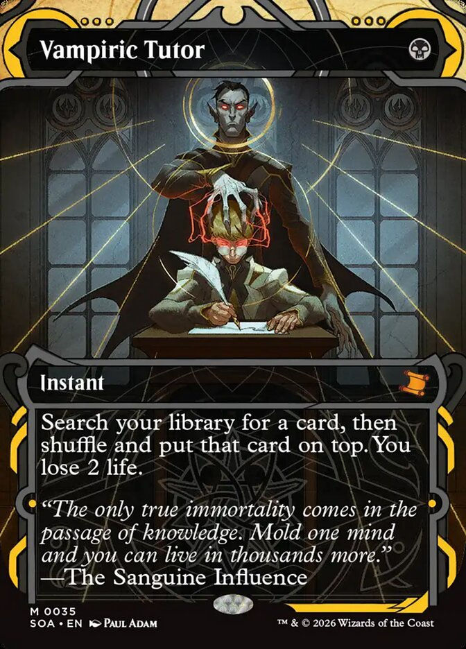 Vampiric Tutor (SOA) (35) / Borderless / Showcase