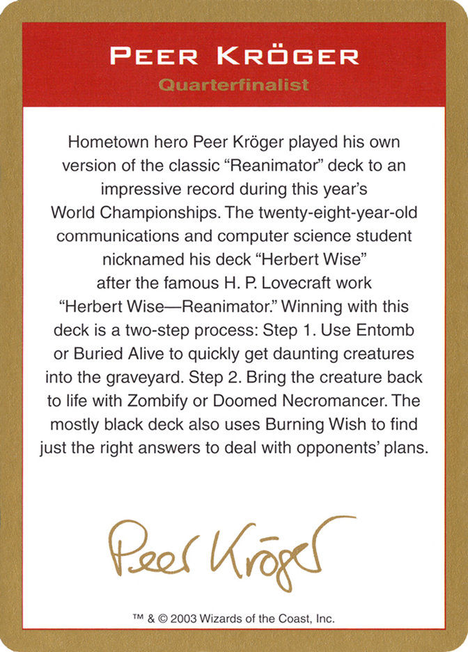 Peer Kröger Bio (WC03) (pk0a)