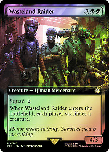 Wasteland Raider (pip) (383) / Extended Art Foil