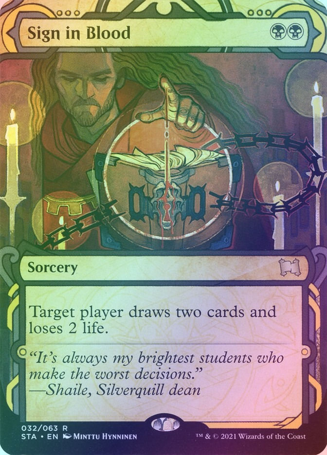 Sign in Blood (STA) (32) / Borderless / Showcase / Foil