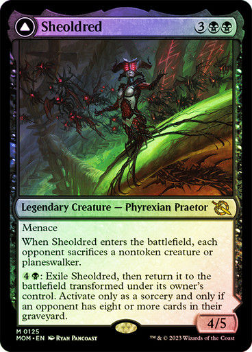Sheoldred // The True Scriptures (mom) / Foil — cara 1 de 2