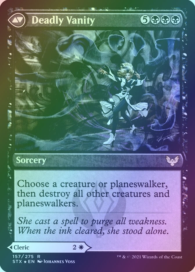 Selfless Glyphweaver // Deadly Vanity (PSTX) (157s) / Foil — cara 2 de 2