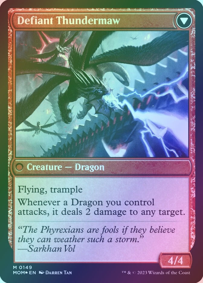 Invasion of Tarkir // Defiant Thundermaw (PMOM) (149s) / Foil — cara 2 de 2
