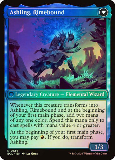 Ashling, Rekindled // Ashling, Rimebound (ECL) (124) / Foil — cara 2 de 2