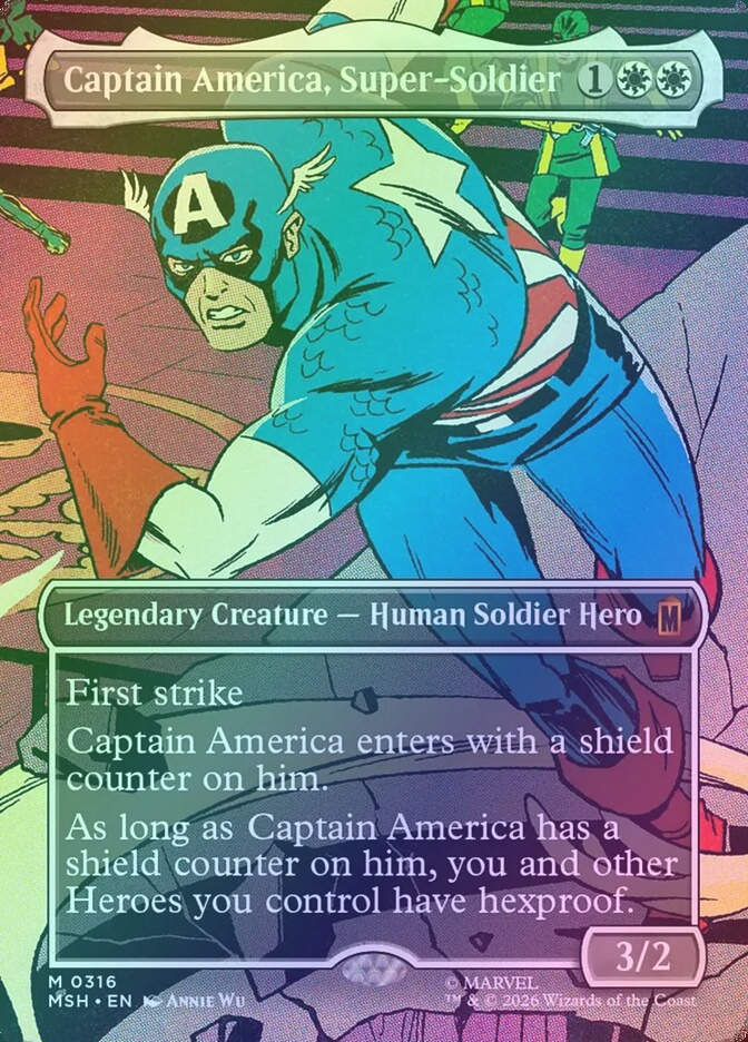 Captain America, Super-Soldier (MSH) (316) / Borderless / Foil