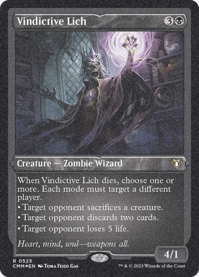 Vindictive Lich (CMM) (525) / Foil Etched