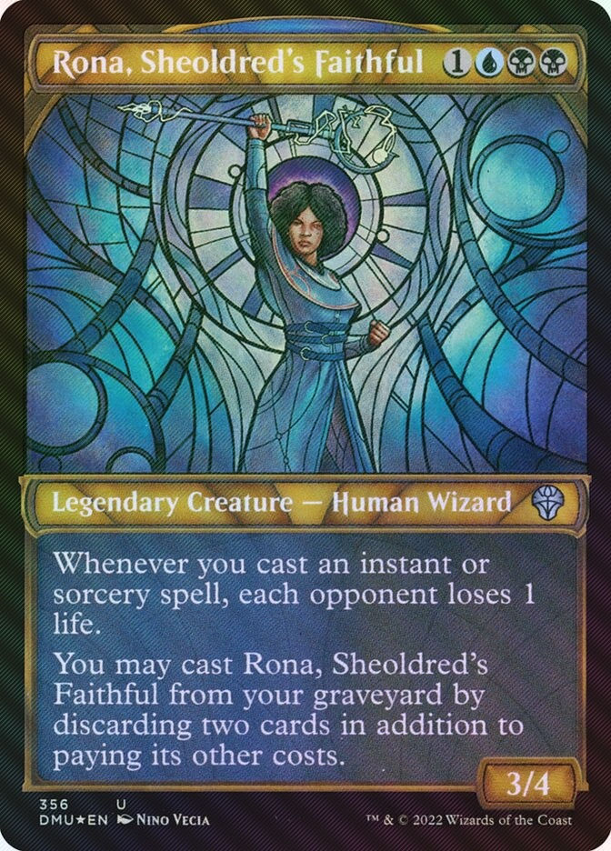 Rona, Sheoldred's Faithful (DMU) (356) / Showcase / Textured Foil