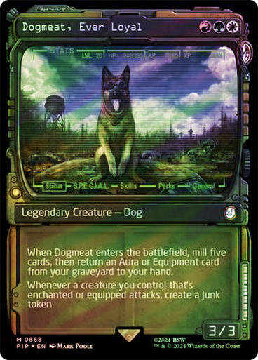 Dogmeat, Ever Loyal (pip) (868) / Showcase Surge Foil
