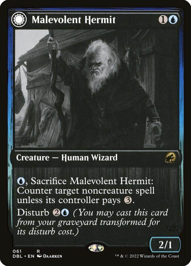 Malevolent Hermit // Benevolent Geist (DBL) (61) — cara 1 de 2
