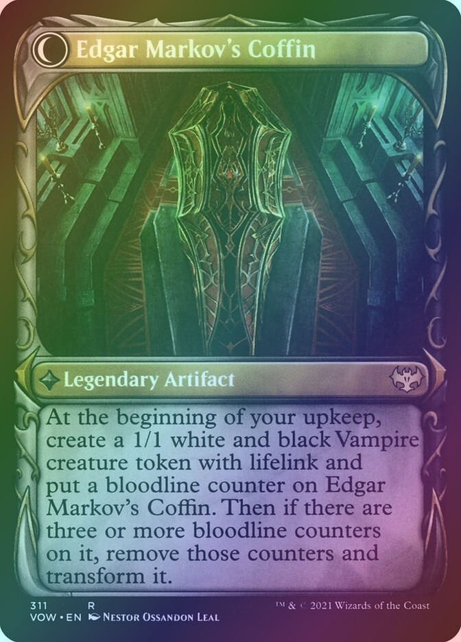 Edgar, Charmed Groom // Edgar Markov's Coffin (VOW) (311) / Showcase / Foil — cara 2 de 2