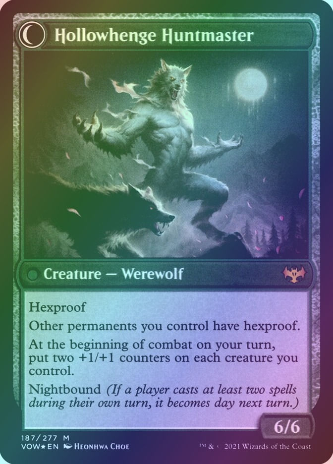 Avabruck Caretaker // Hollowhenge Huntmaster (PVOW) (187s) / Foil — cara 2 de 2