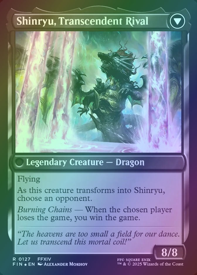 Zenos yae Galvus // Shinryu, Transcendent Rival (PFIN) (127s) / Foil — cara 2 de 2