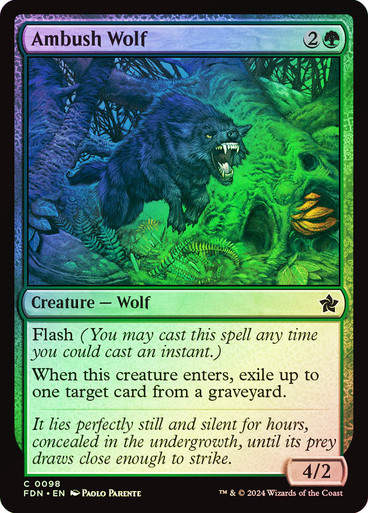 Ambush Wolf (FDN) (98) / Foil