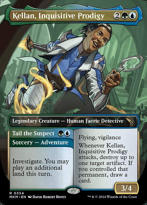 Kellan, Inquisitive Prodigy // Tail the Suspect (mkm) (334) / Borderless