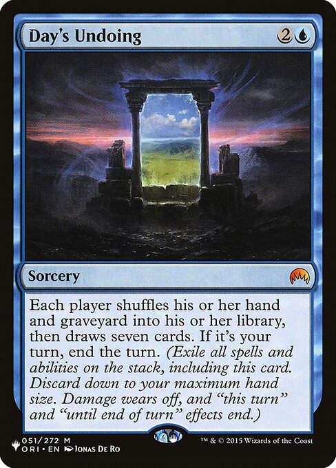 Day's Undoing (PLST) (ORI-51)