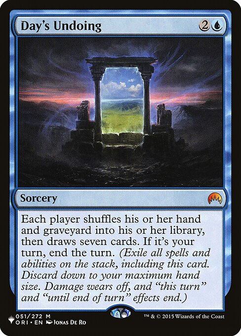 Day's Undoing (PLST) (ORI-51)