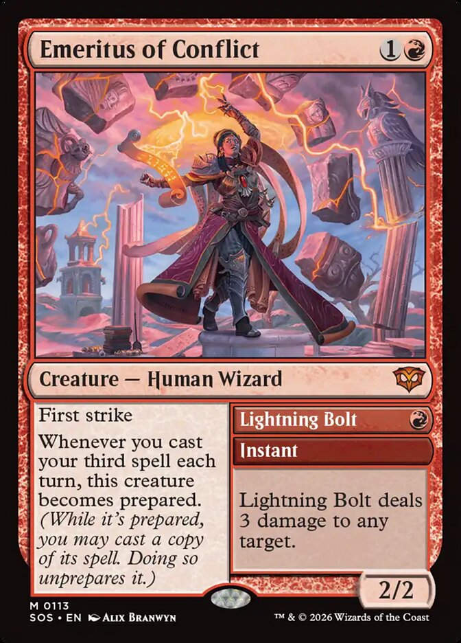 Emeritus of Conflict // Lightning Bolt (SOS) (113)