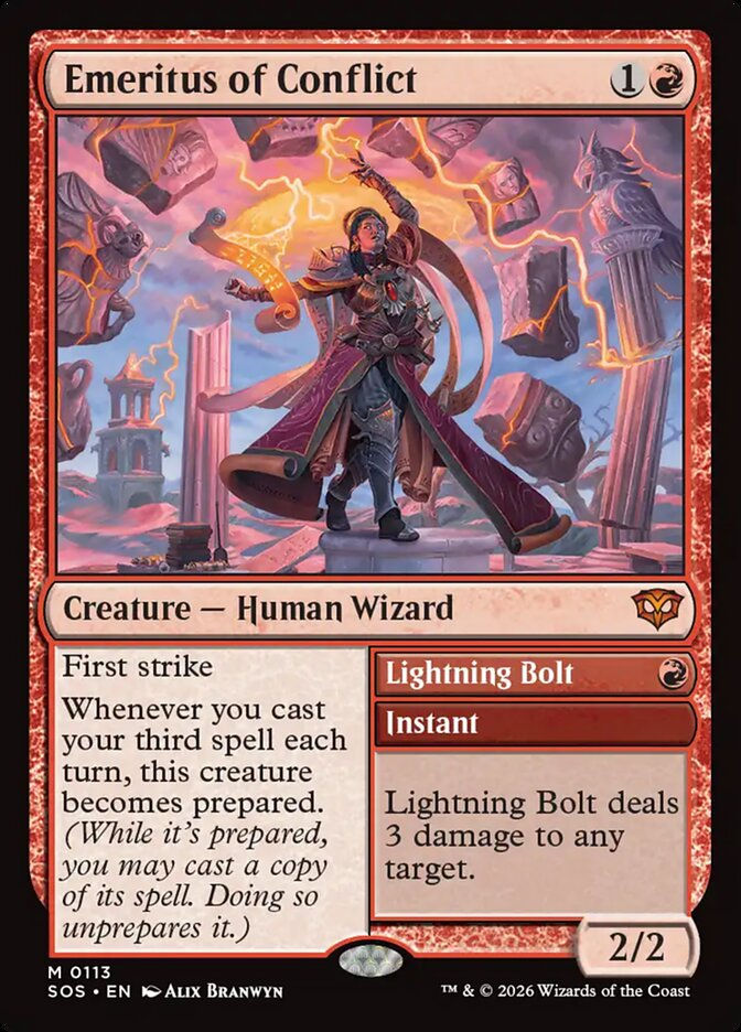 Emeritus of Conflict // Lightning Bolt (SOS) (113)
