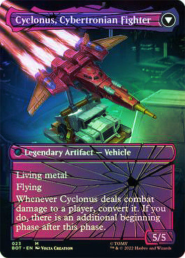 Cyclonus, the Saboteur // Cyclonus, Cybertronian Fighter (BOT) (23)  / Foil — cara 2 de 2