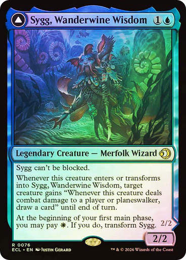 Sygg, Wanderwine Wisdom // Sygg, Wanderbrine Shield (ECL) (76) / Foil