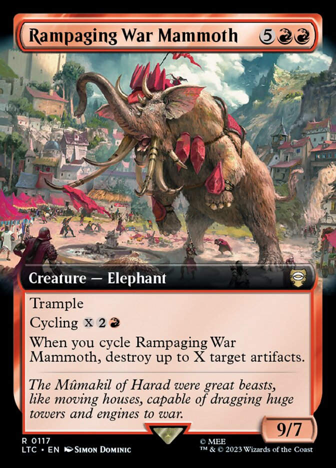 Rampaging War Mammoth (LTC) (117) / Extended Art
