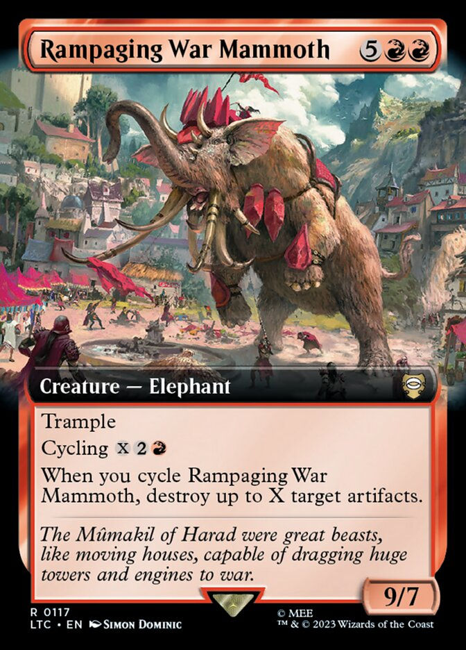Rampaging War Mammoth (LTC) (117) / Extended Art
