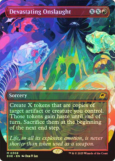 Devastating Onslaught (EOE) (308) / Borderless / Foil