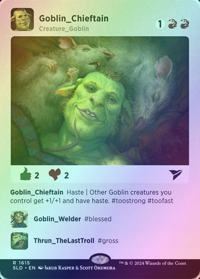 Goblin Chieftain (SLD) (1615) / Borderless / Rainbow Foil