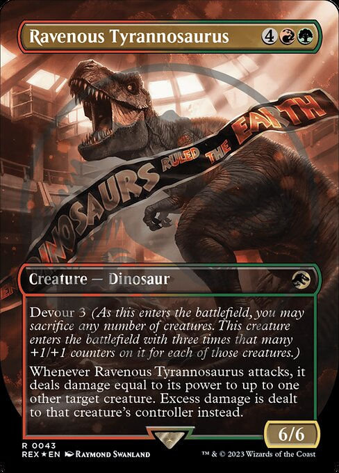 Ravenous Tyrannosaurus (rex) / Embossed Foil