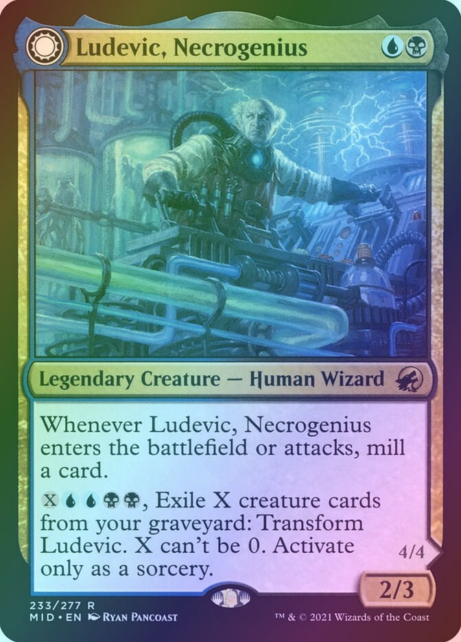 Ludevic, Necrogenius // Olag, Ludevic's Hubris (MID) (233) / Foil — cara 1 de 2
