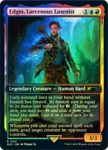 Edgin, Larcenous Lutenist // Bohn, Beguiling Balladeer (SLD) (1242) / Foil