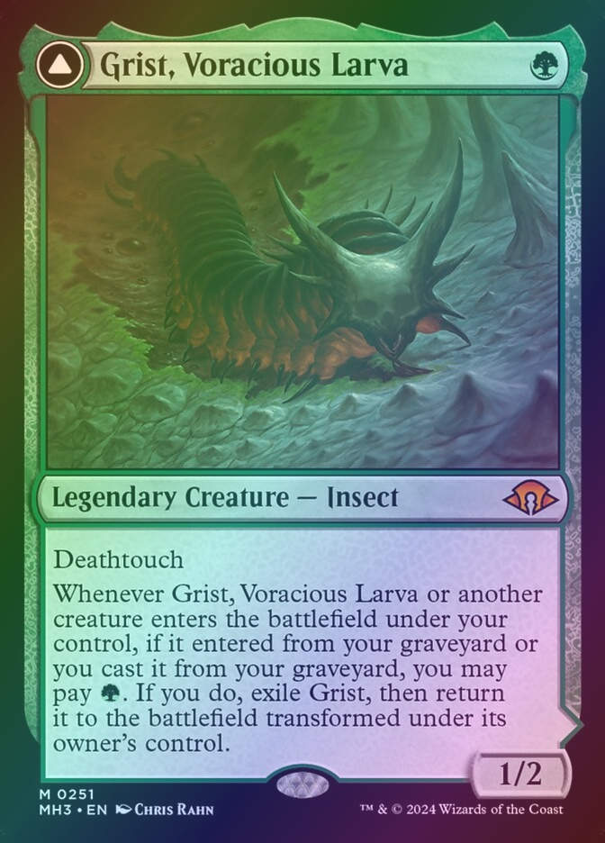Grist, Voracious Larva // Grist, the Plague Swarm (MH3) (251) / Foil