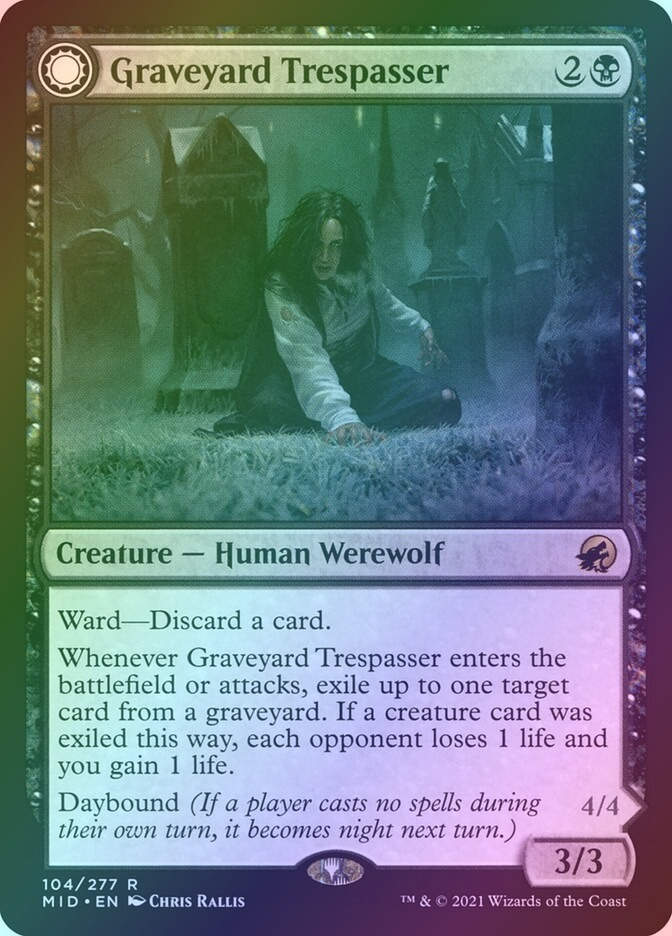 Graveyard Trespasser // Graveyard Glutton (MID) (104) / Foil