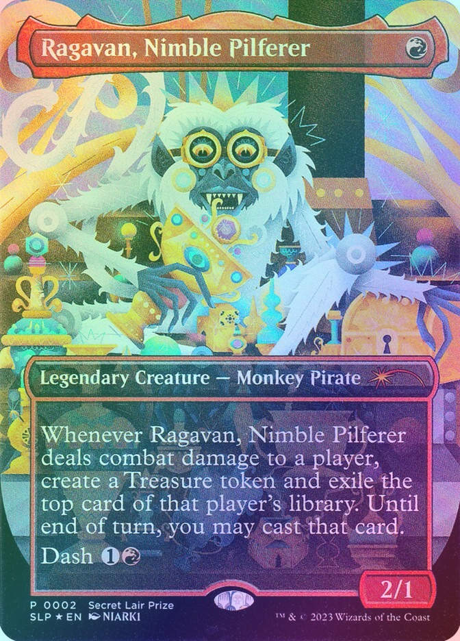 Ragavan, Nimble Pilferer (SLP) (2) / Borderless / Foil